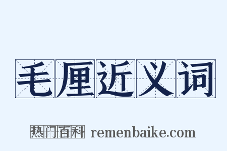 毛厘近义词是什么意思的图片